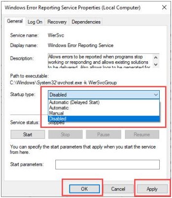 Disable_Windows_error_reporting_service