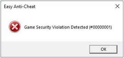 Game_security_violation_detected(#000000001)_error