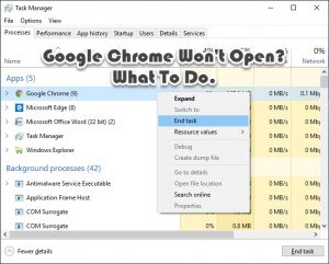google chrome wont update