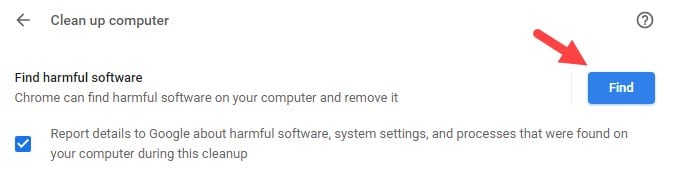 Find_harmful_software_Clean_up_computer_Chrome