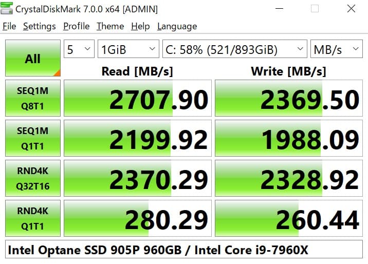 disk mark