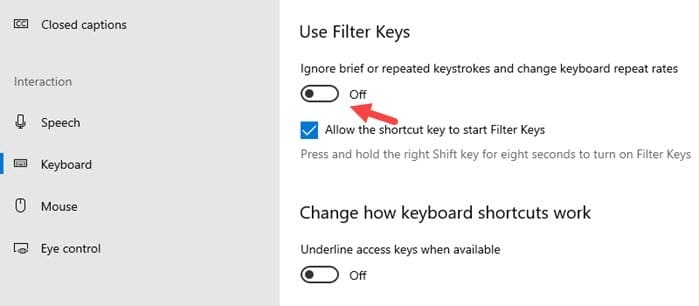 Disable_filter_keys