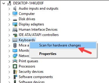 Scan_for_hardware_changes_of_keyboard_driver