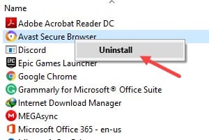 Uninstall_avast_browser