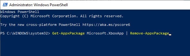 remove xbox live windows 10 powershell