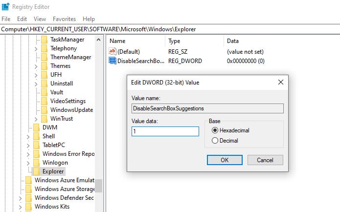 Disable_Bing_from_start_menu_using_registry