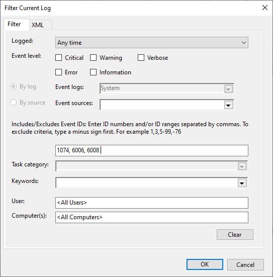 View_Shutdown_logs