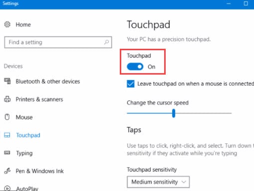 enable_touchpad_windows_10