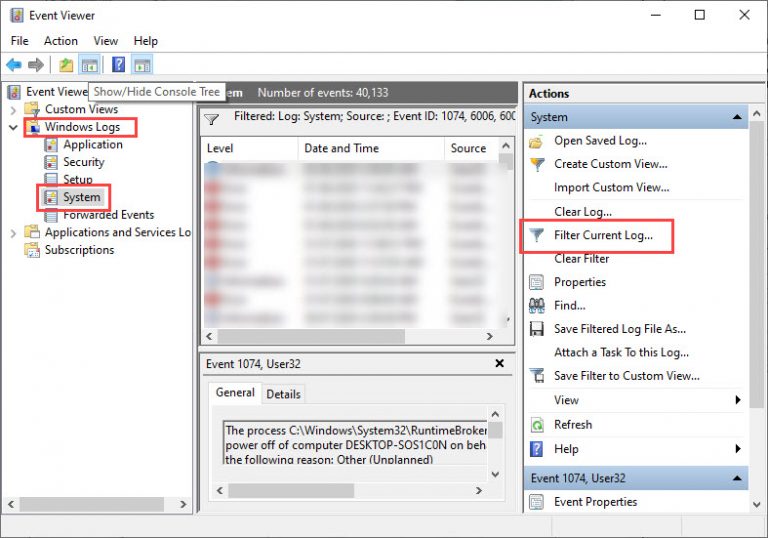 Open the windows 10 shutdown log easily with this guide