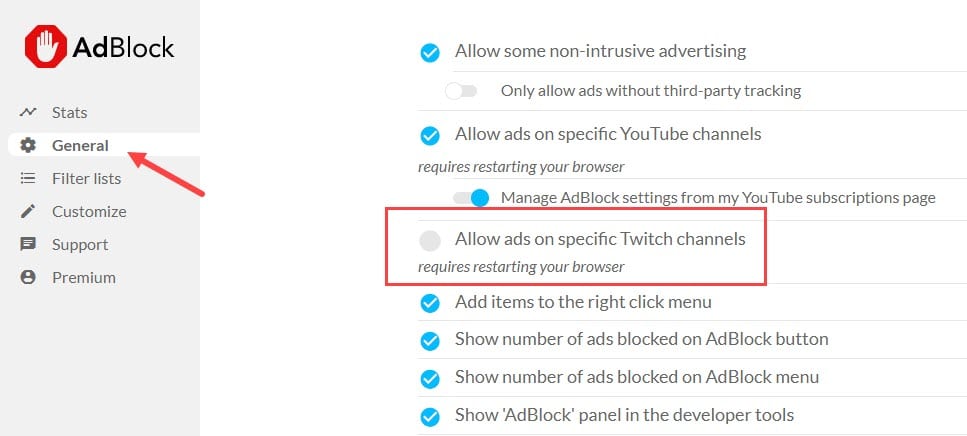 adblock not working on twitch mozilla firefox