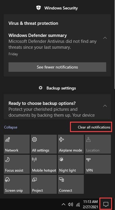clear_all_notifications_on_windows_10