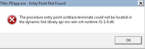 Procedure_Entry_Point_Error