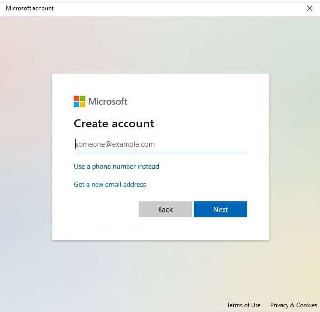 create_new_microsoft_account_with_gmail