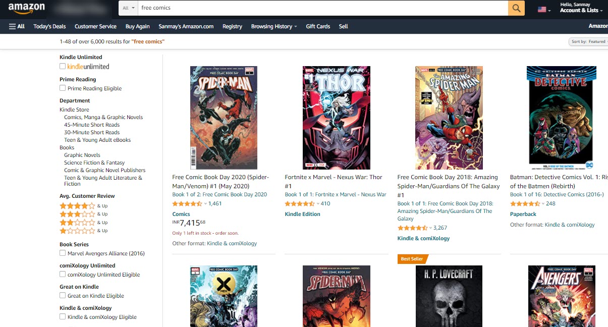 read_free_comics_on_amazon