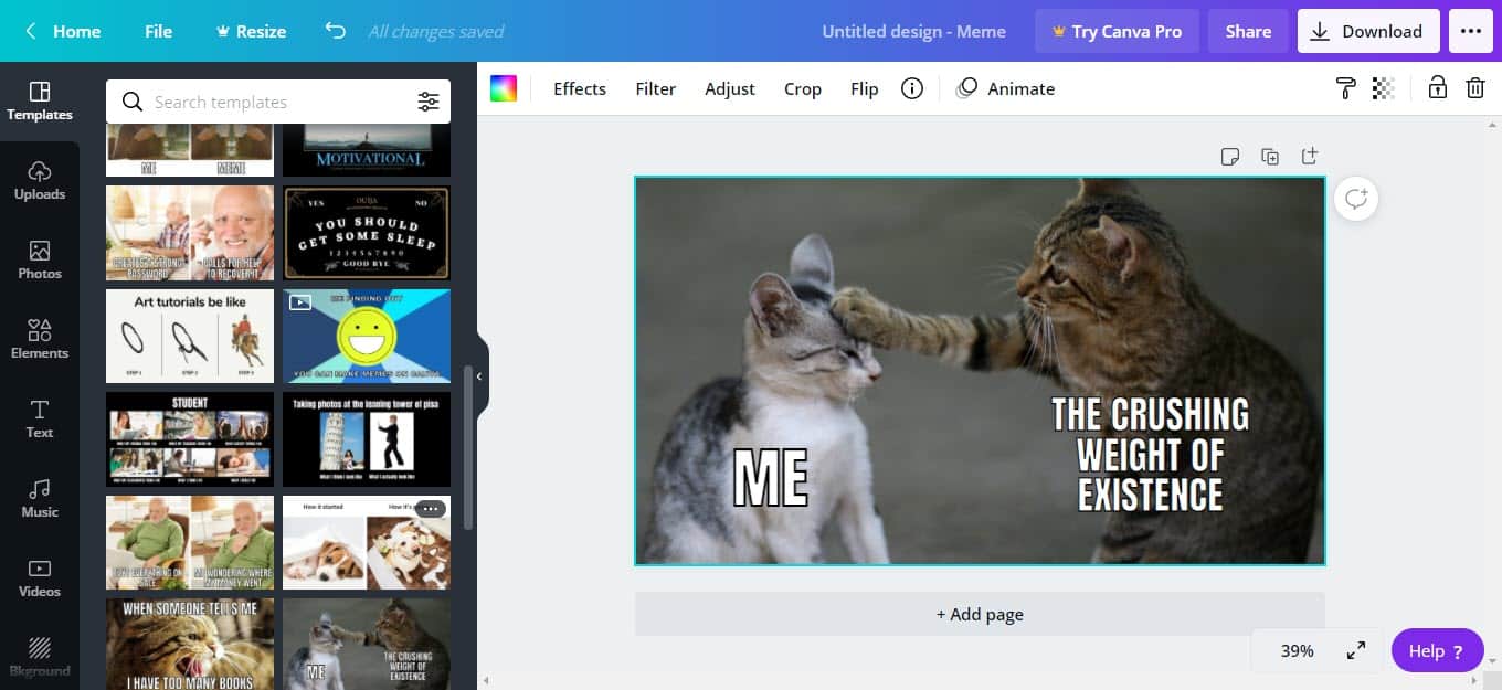 Canva_meme_making_tool