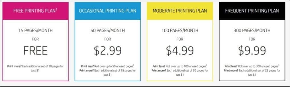 How Much Is Hp Ink Subscription