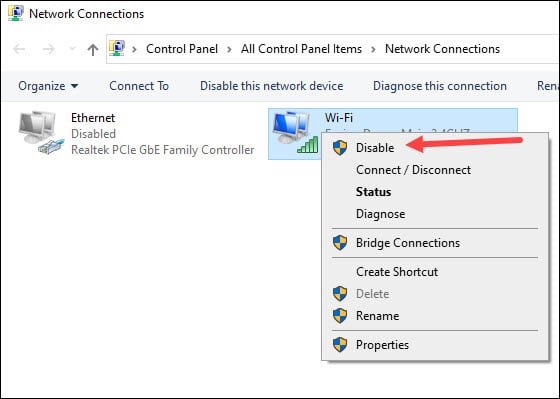 disable-network