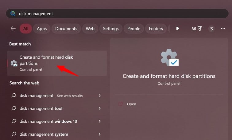 open-disk-management-from-windows-search