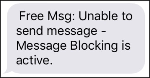 free-msg-unable to send msg blocking