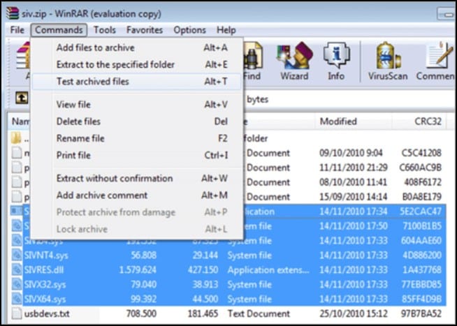 winrar-commands