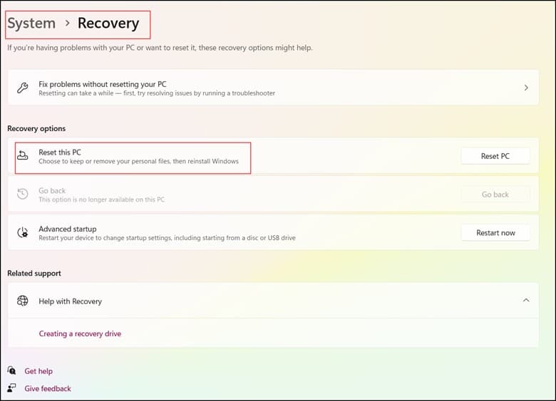 system-recovery-resetPC