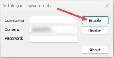 autologon-sysinternals-enable